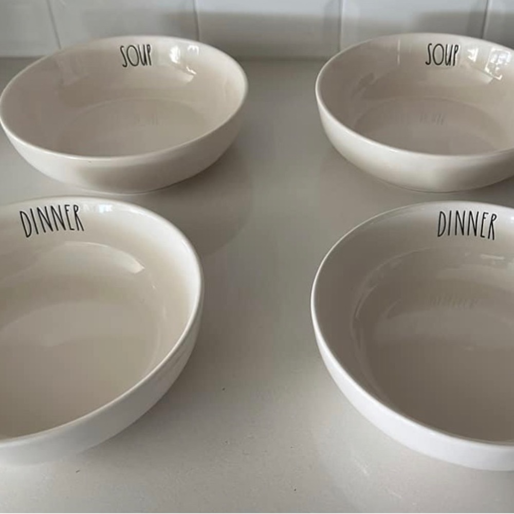 ***ALL PLATES SOLD***Rae dunn four pasta bowls
